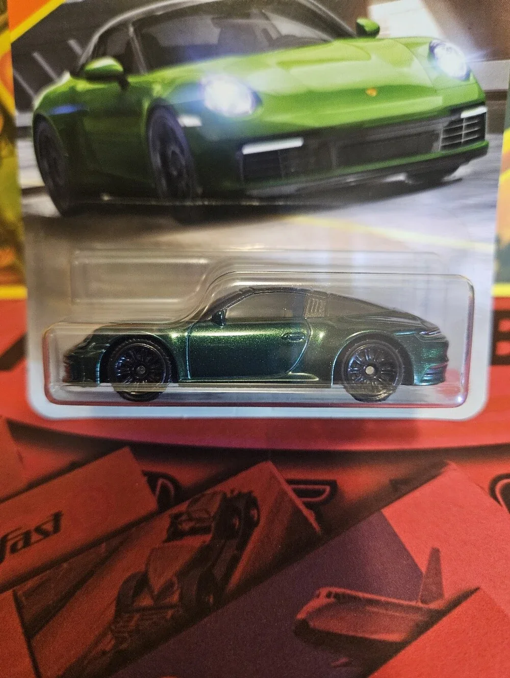 Matchbox Green Porsche 911 Sports Car - Metallic Green & Black